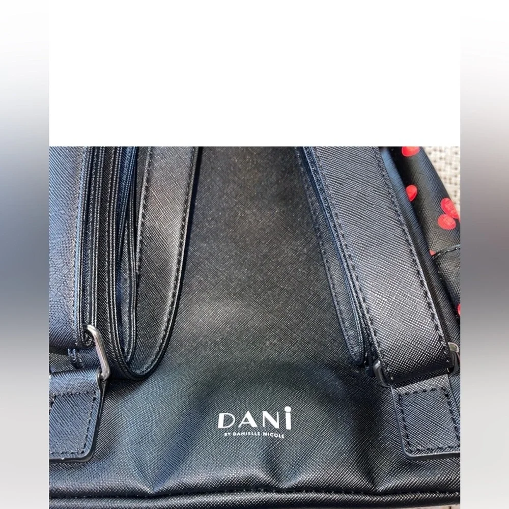 Red Mickey Mouse on Black with Cream Mini Backpack Dani by Danielle Nicole.